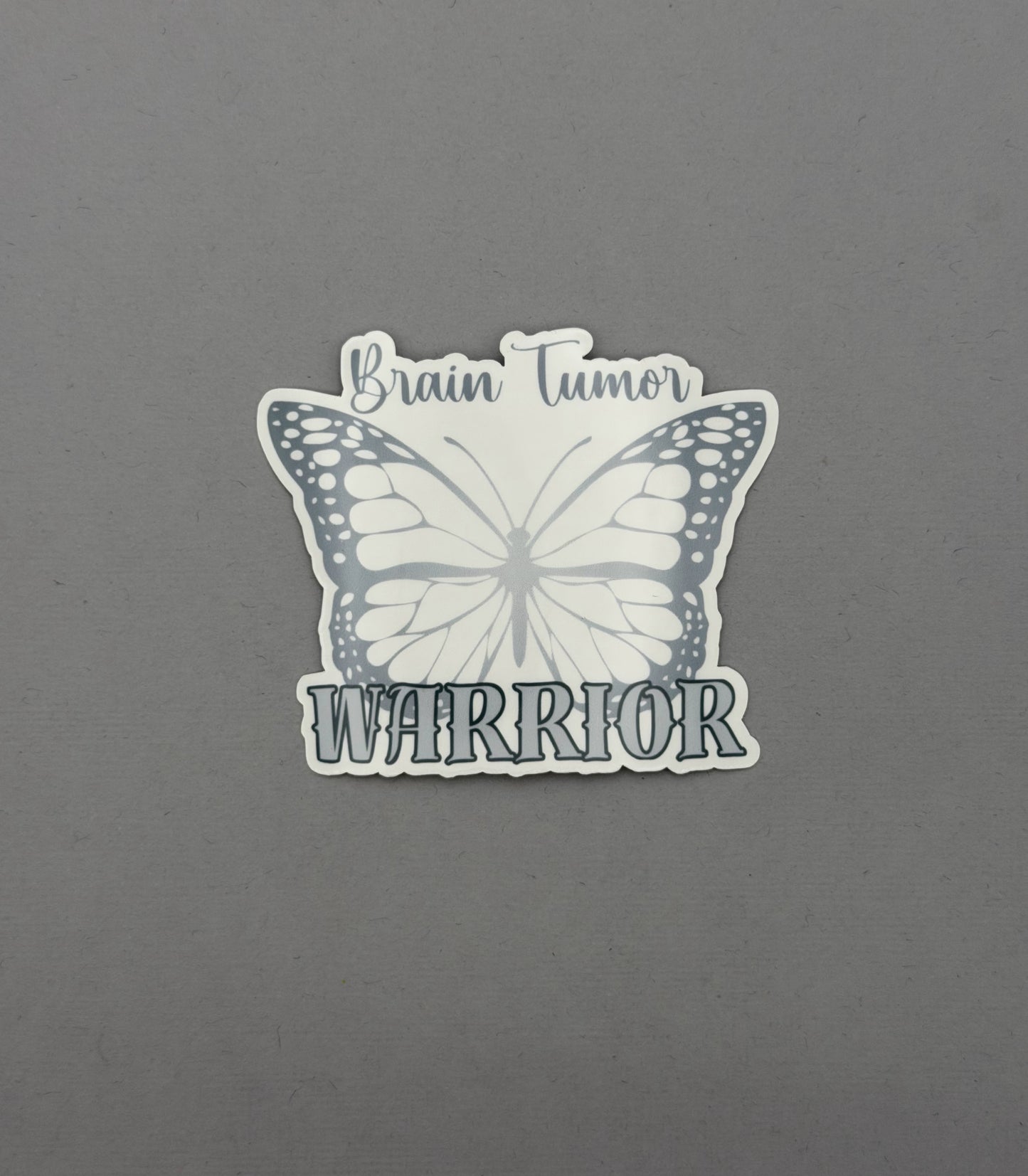Brain Tumor Warrior Butterfly Sticker or Magnet