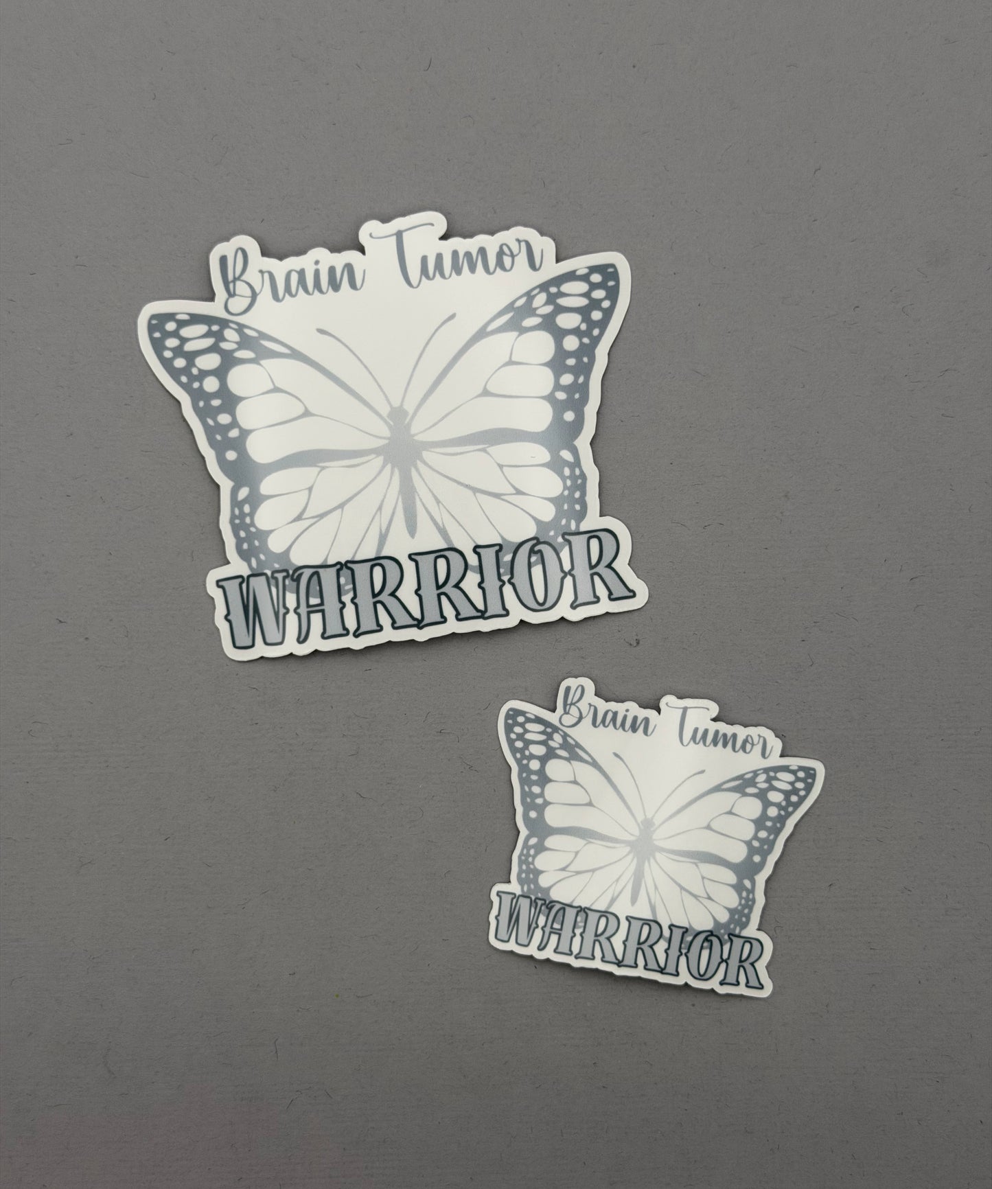 Brain Tumor Warrior Butterfly Sticker or Magnet