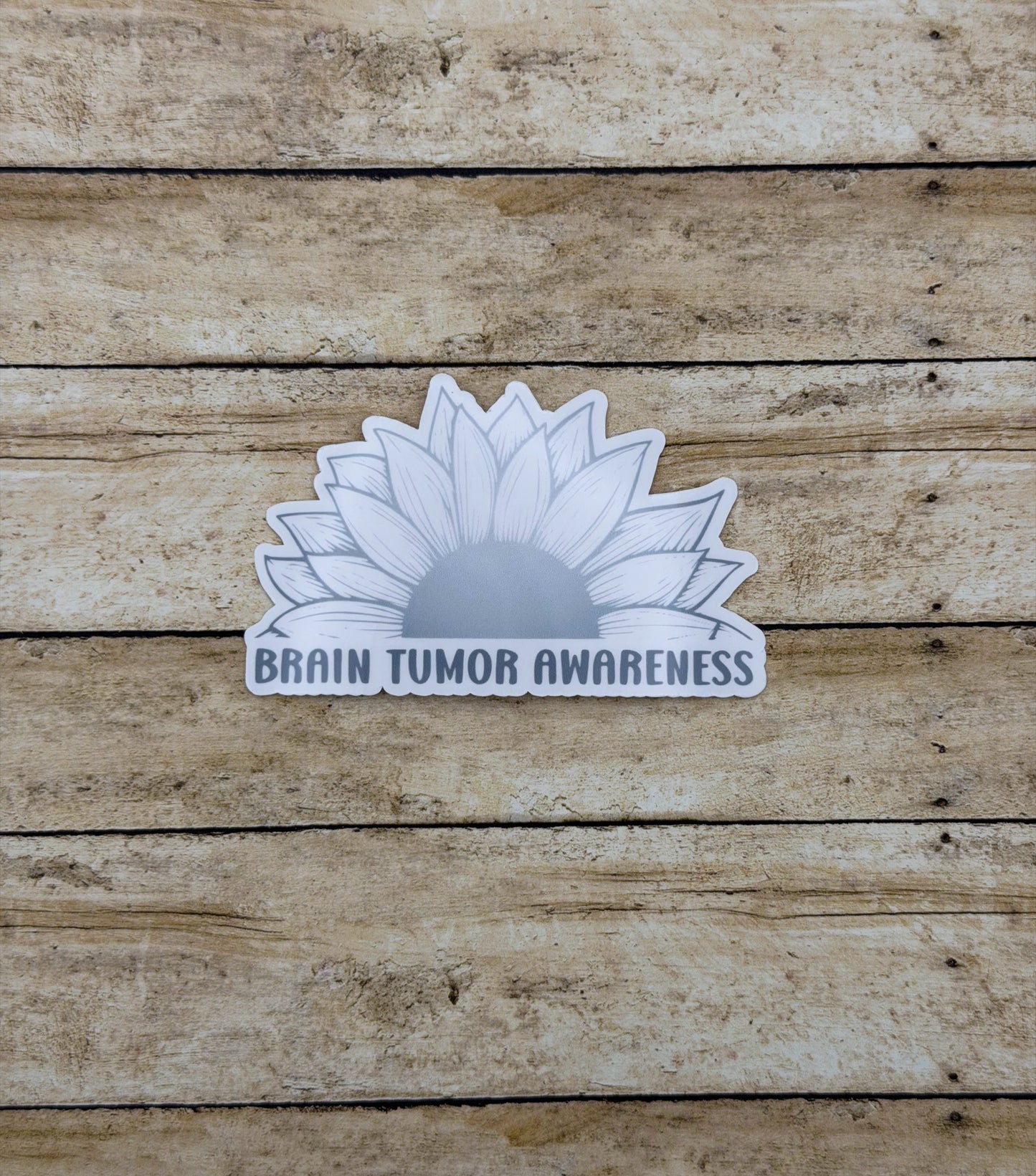 Brain Tumor Awareness Sunflower Sticker or Magnet