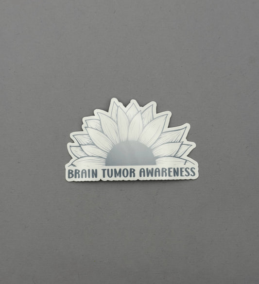 Brain Tumor Awareness Sunflower Sticker or Magnet