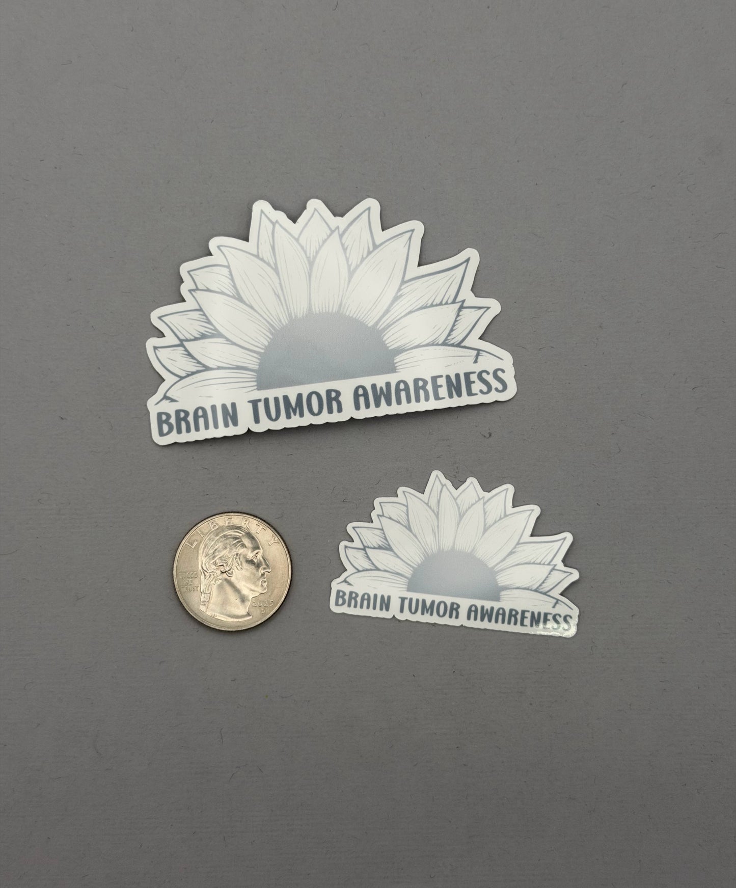 Brain Tumor Awareness Sunflower Sticker or Magnet