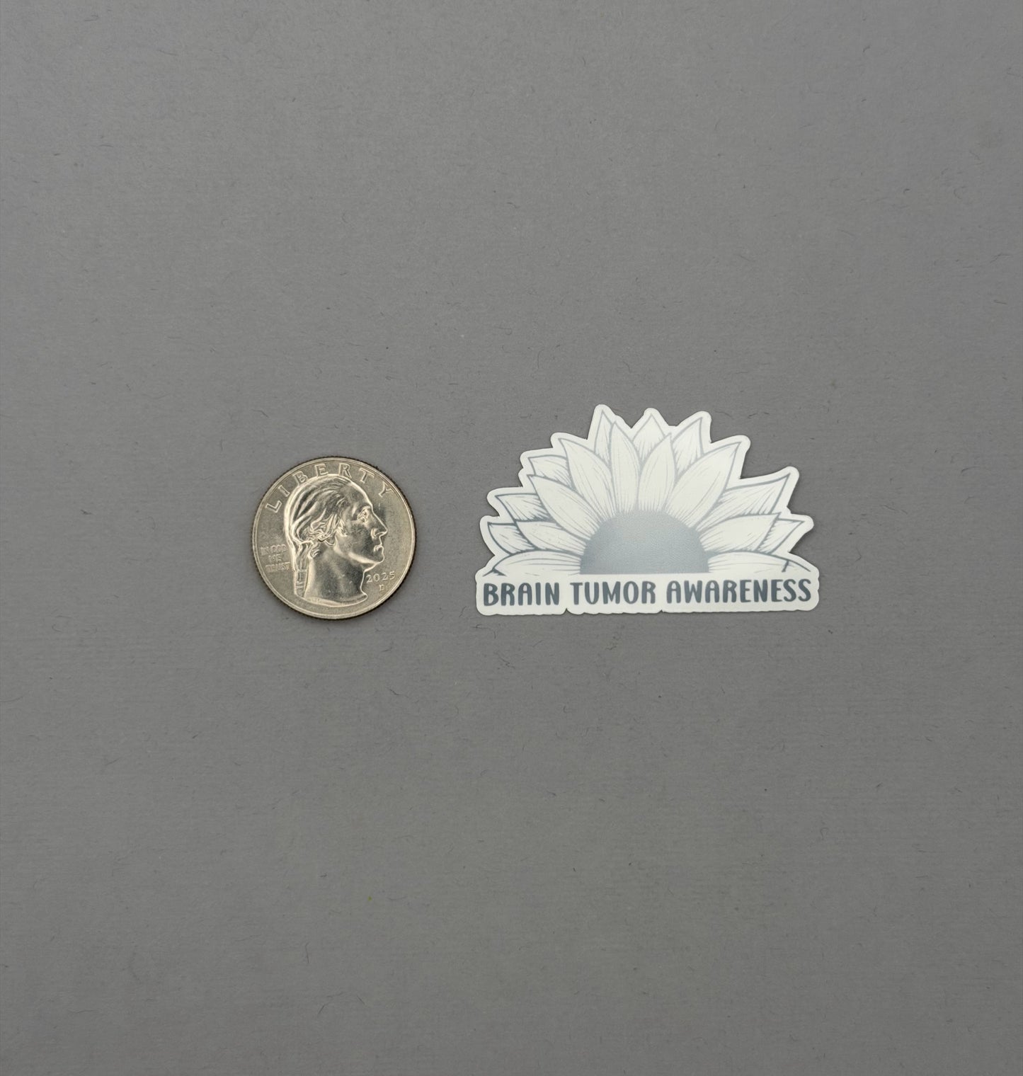 Brain Tumor Awareness Sunflower Sticker or Magnet