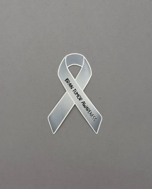 Brain Tumor Awareness Ribbon Sticker or Magnet