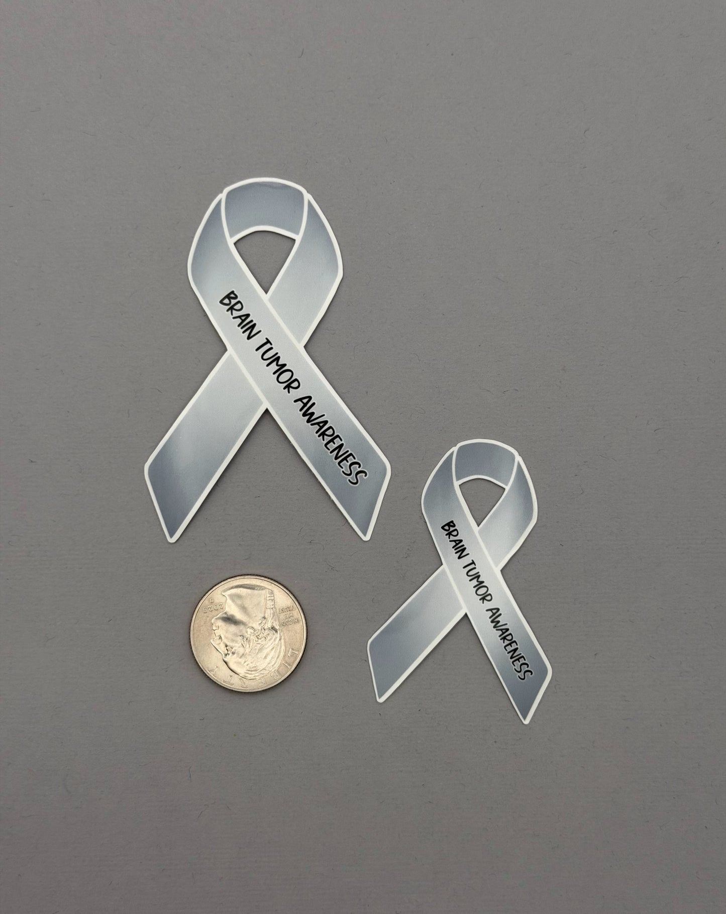 Brain Tumor Awareness Ribbon Sticker or Magnet