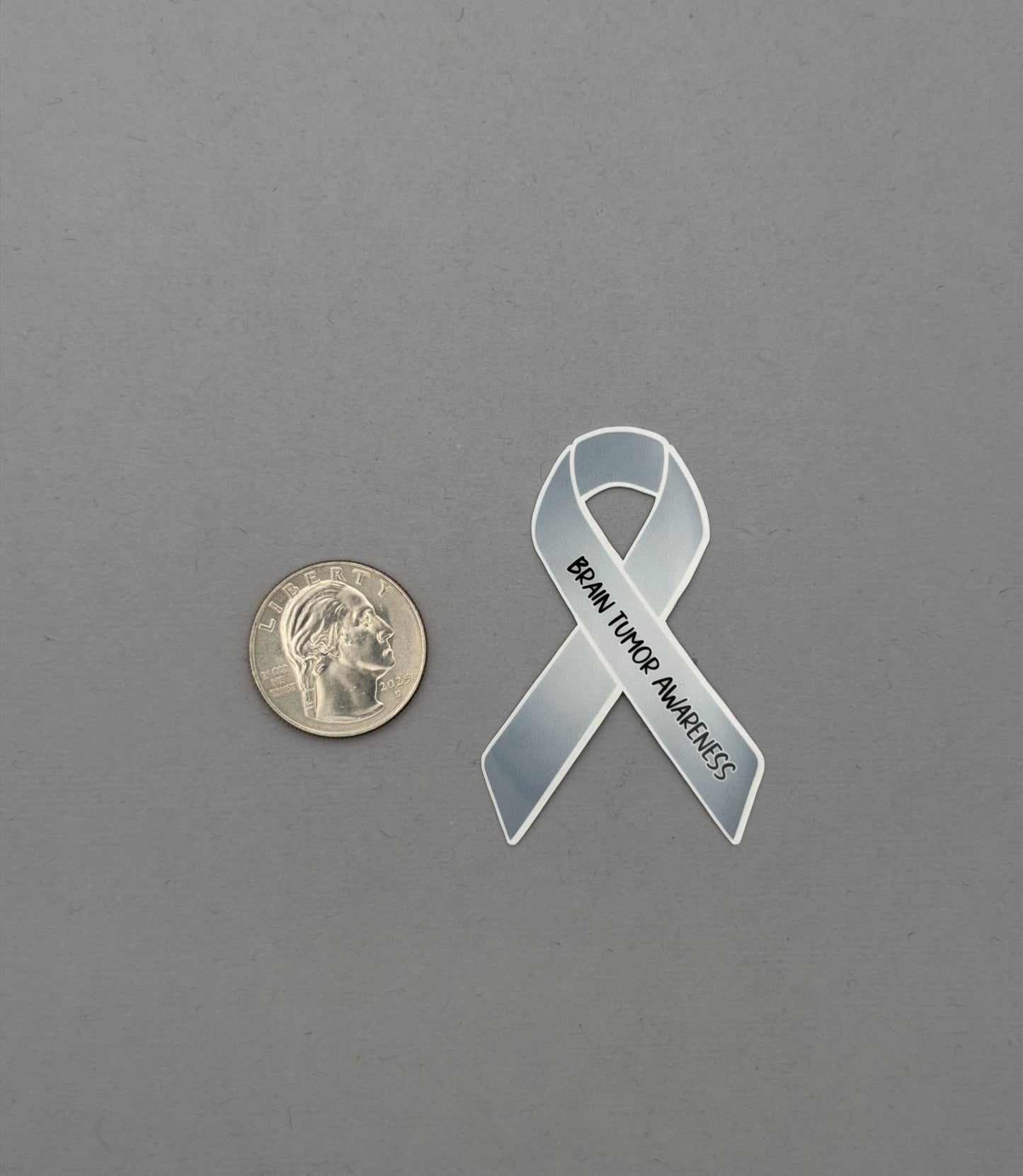 Brain Tumor Awareness Ribbon Sticker or Magnet