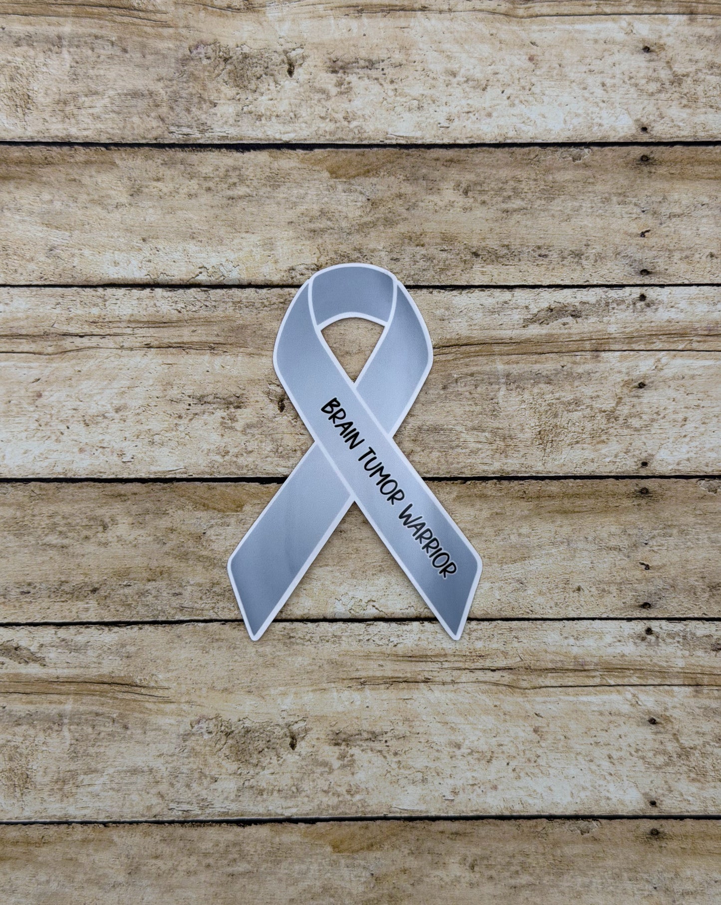 Brain Tumor Warrior Ribbon Sticker or Magnet