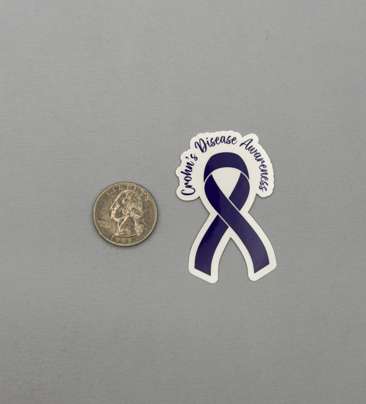 Crohn's Disease Awareness Ribbon Sticker or Magnet