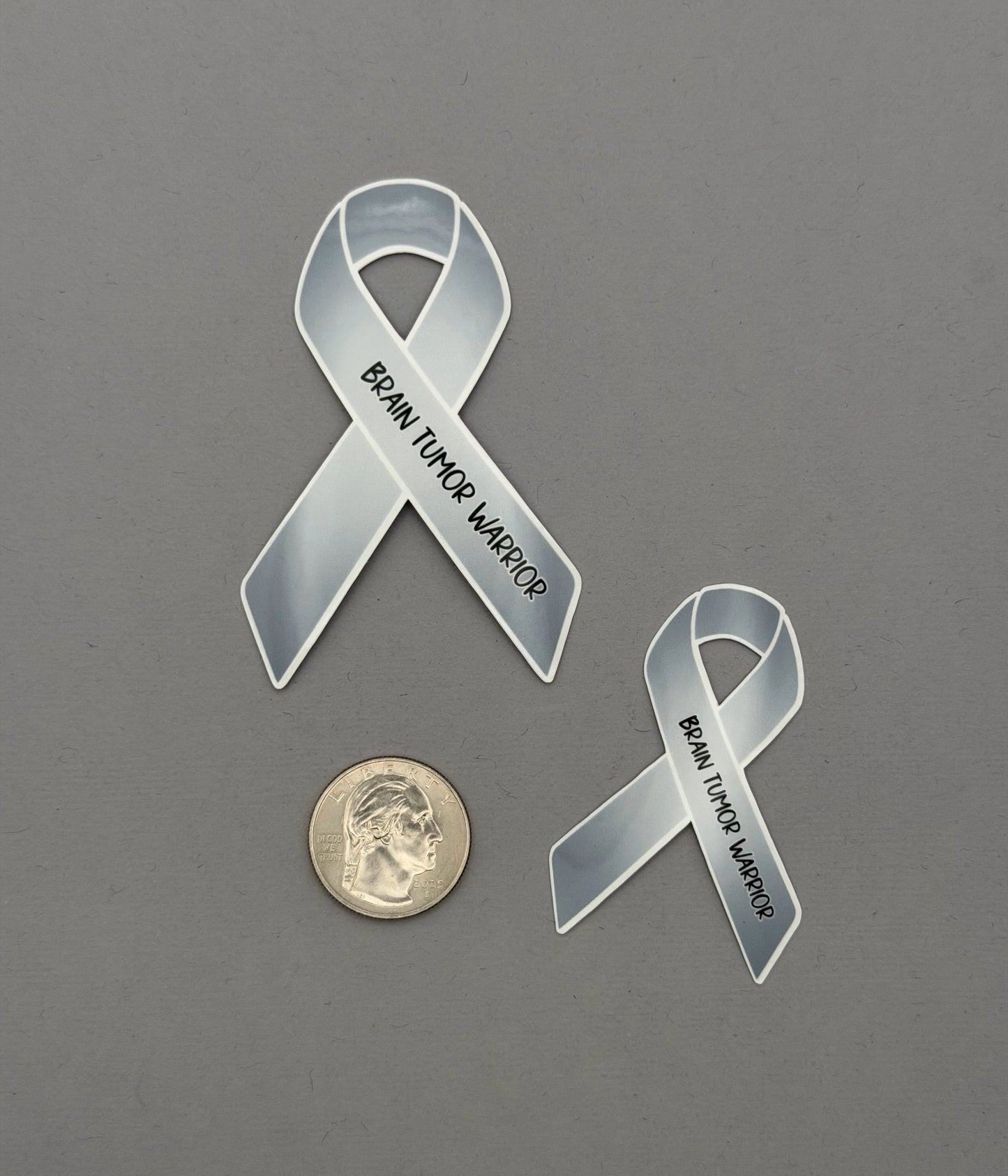 Brain Tumor Warrior Ribbon Sticker or Magnet