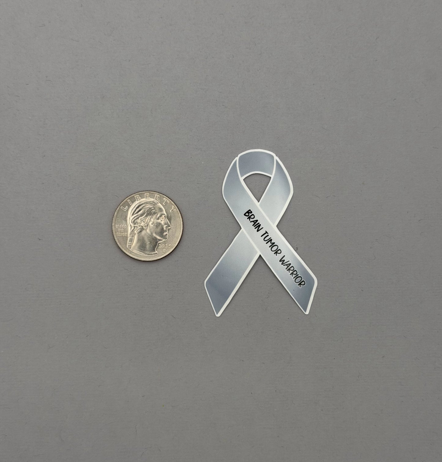 Brain Tumor Warrior Ribbon Sticker or Magnet