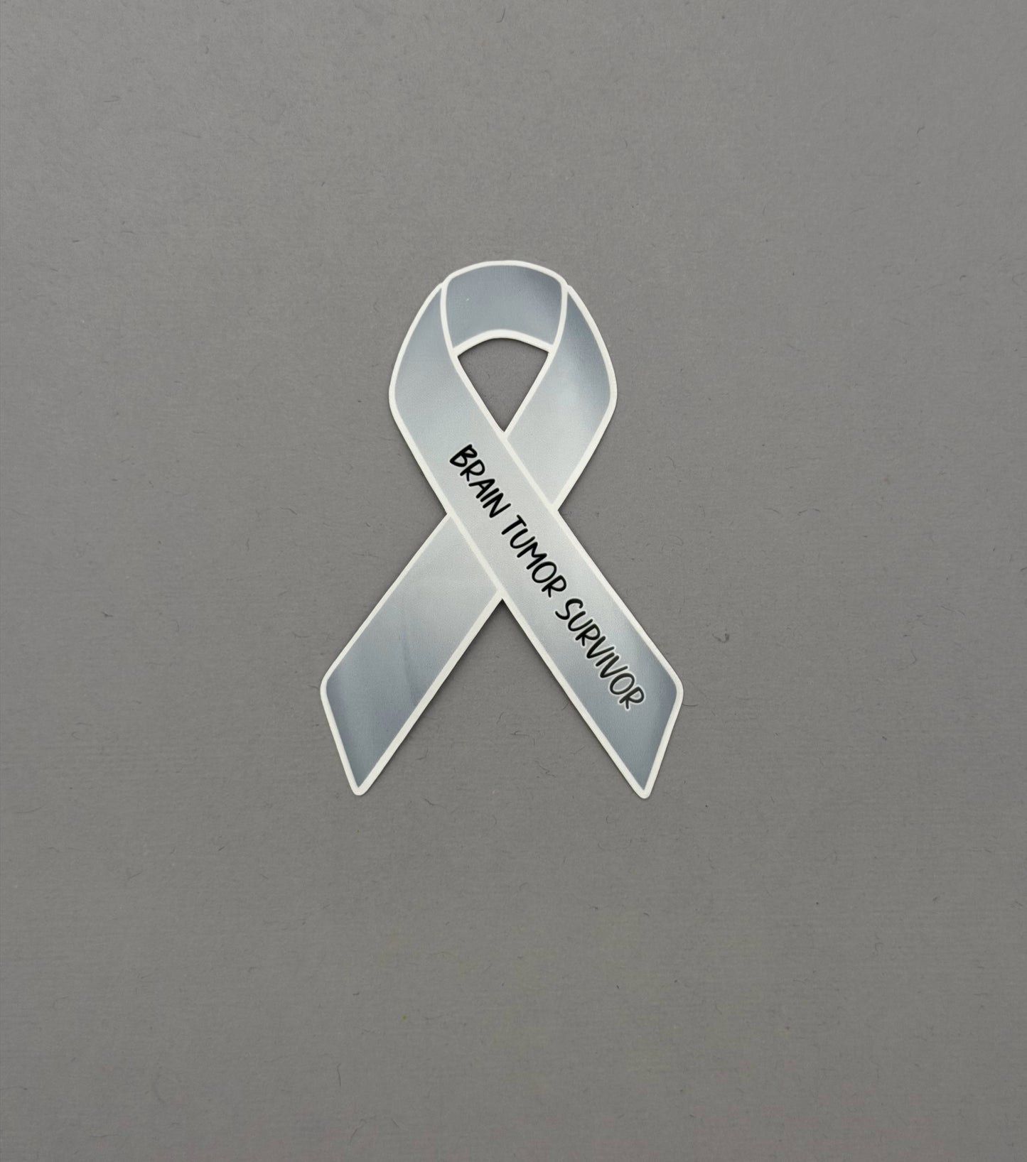 Brain Tumor Survivor Ribbon Sticker or Magnet