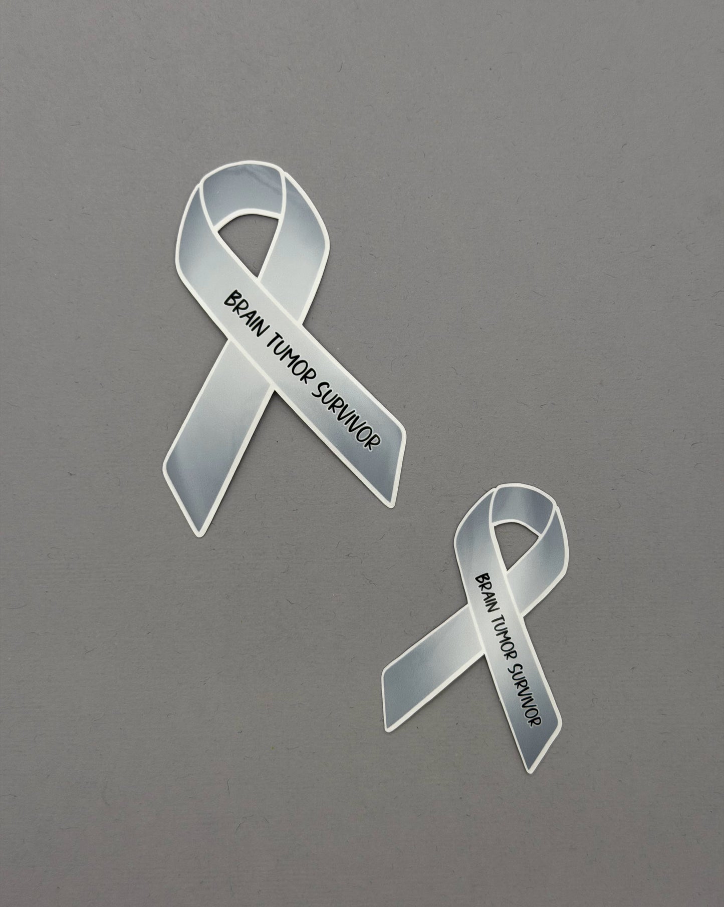 Brain Tumor Survivor Ribbon Sticker or Magnet