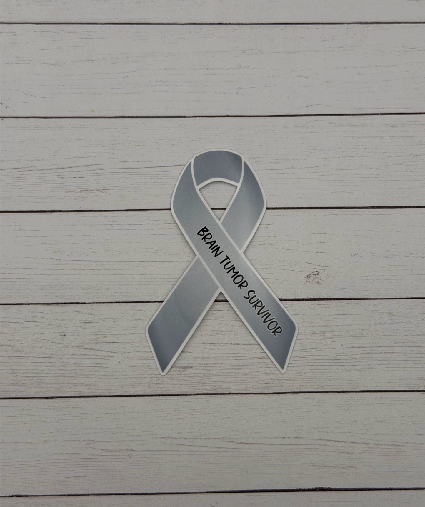 Brain Tumor Survivor Ribbon Sticker or Magnet