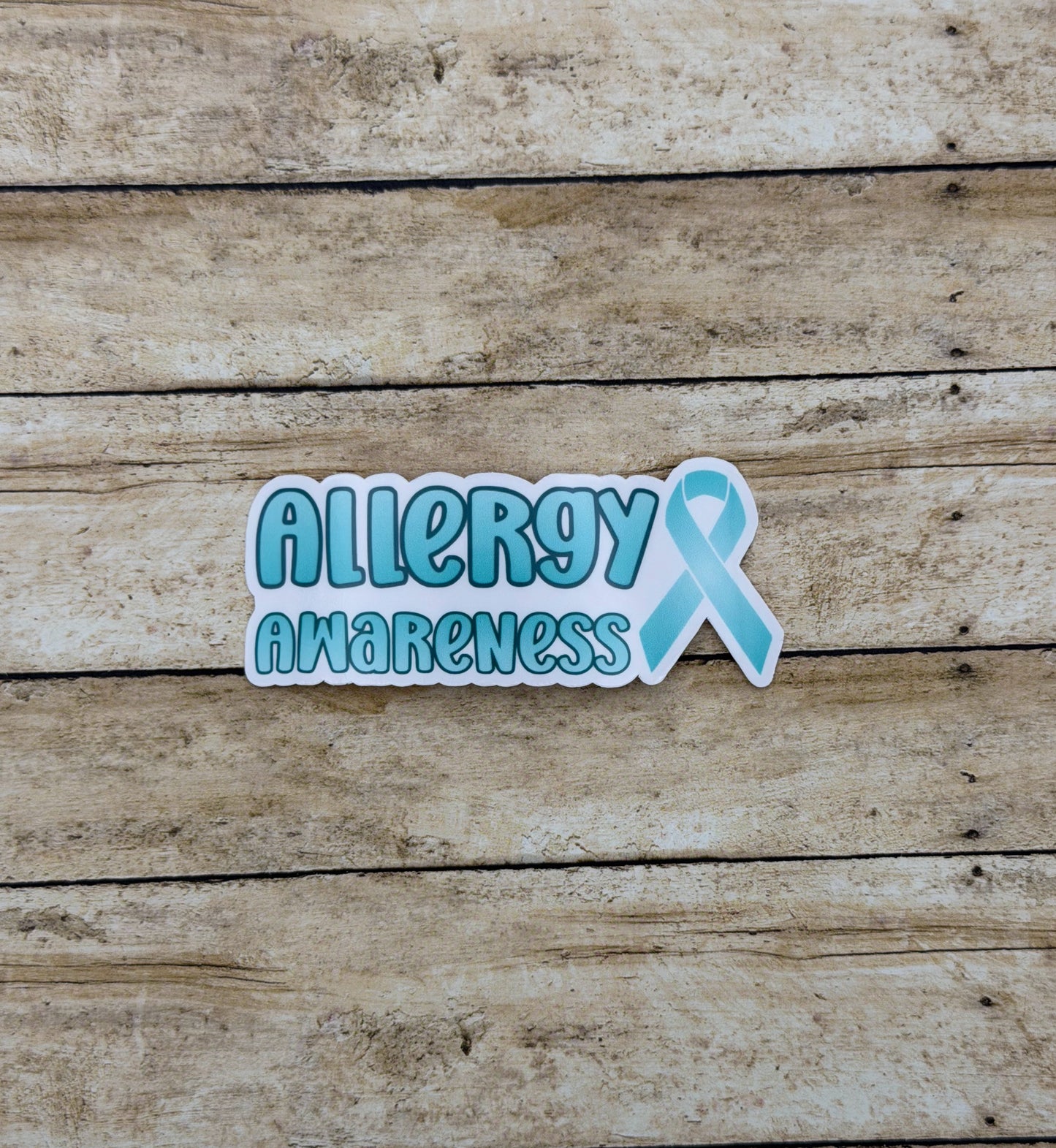 Allergy Awareness with Ribbon Sticker or Magnet