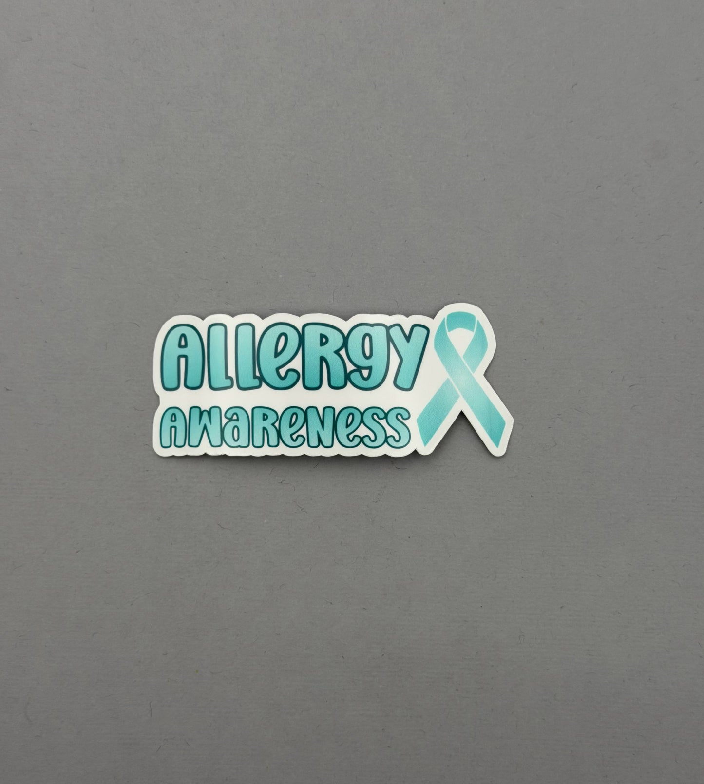 Allergy Awareness with Ribbon Sticker or Magnet