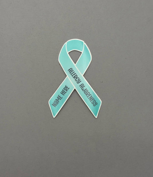 Allergy Awareness Custom Sticker or Magnet