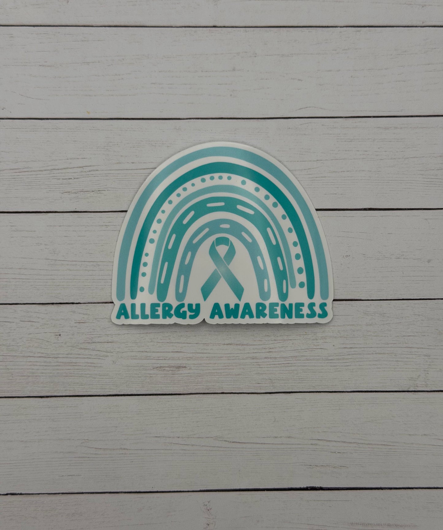 Allergy Awareness Rainbow Sticker or Magnet