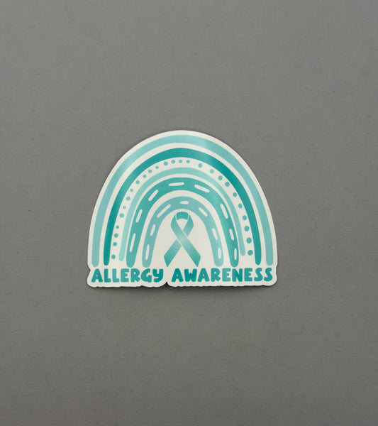 Allergy Awareness Rainbow Sticker or Magnet