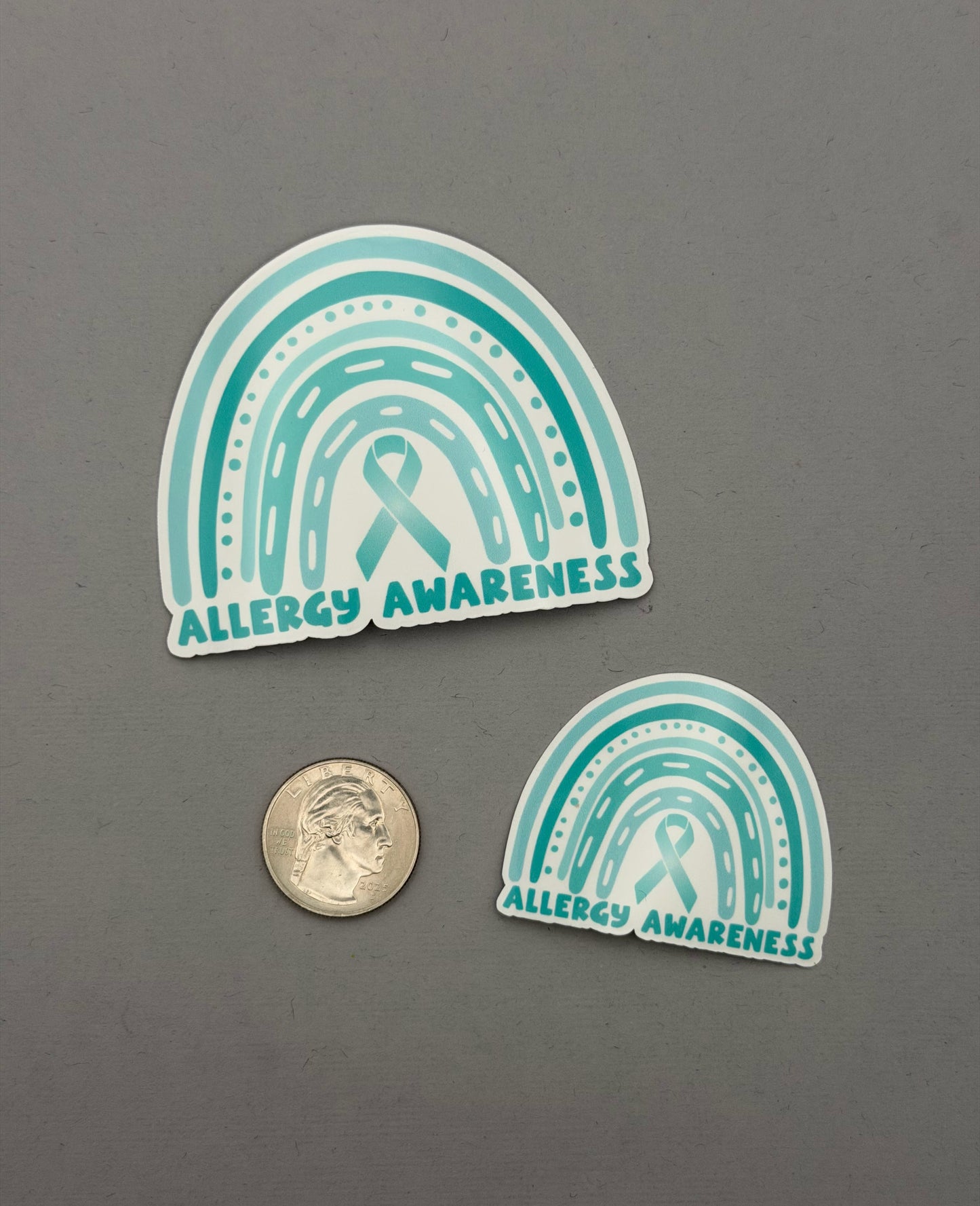 Allergy Awareness Rainbow Sticker or Magnet