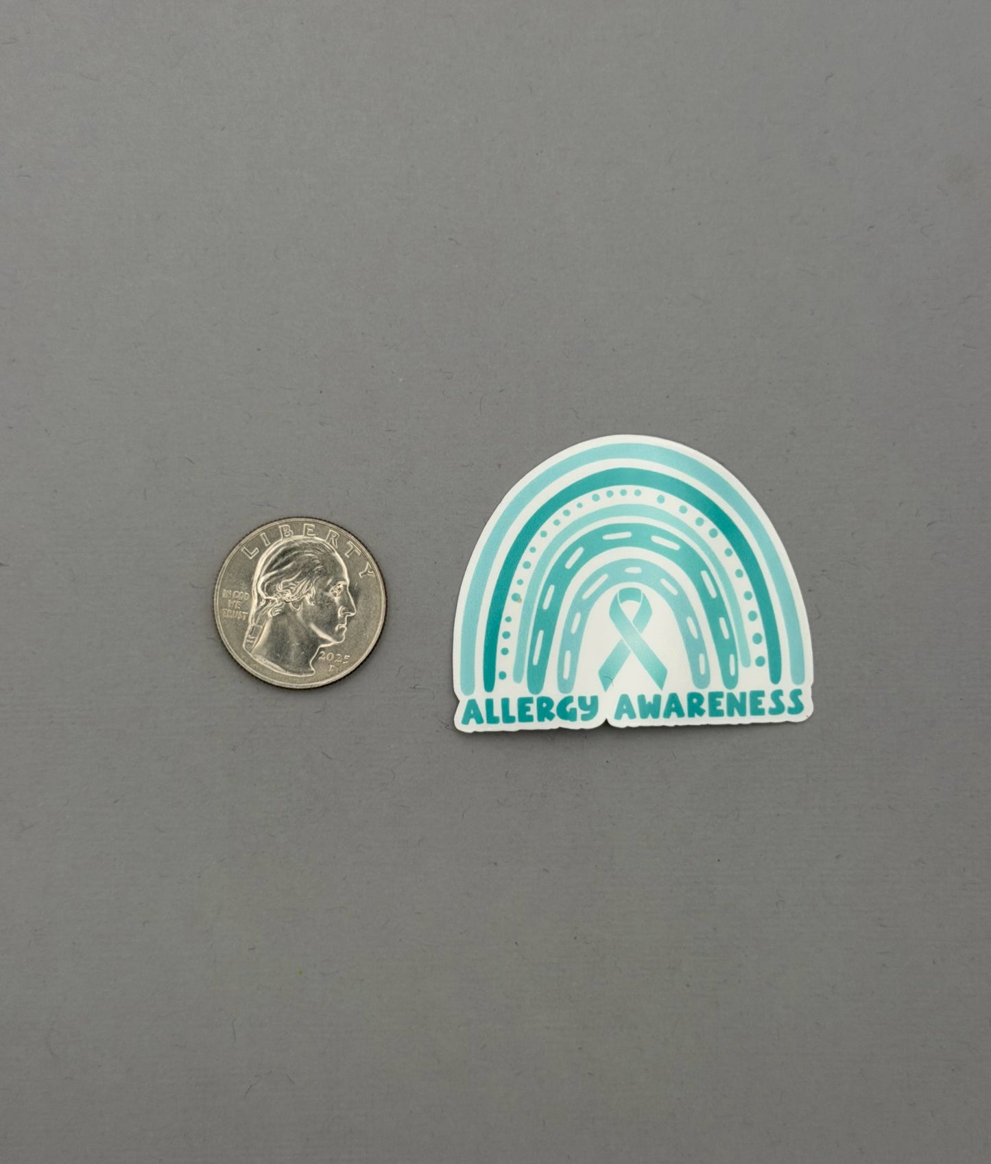 Allergy Awareness Rainbow Sticker or Magnet