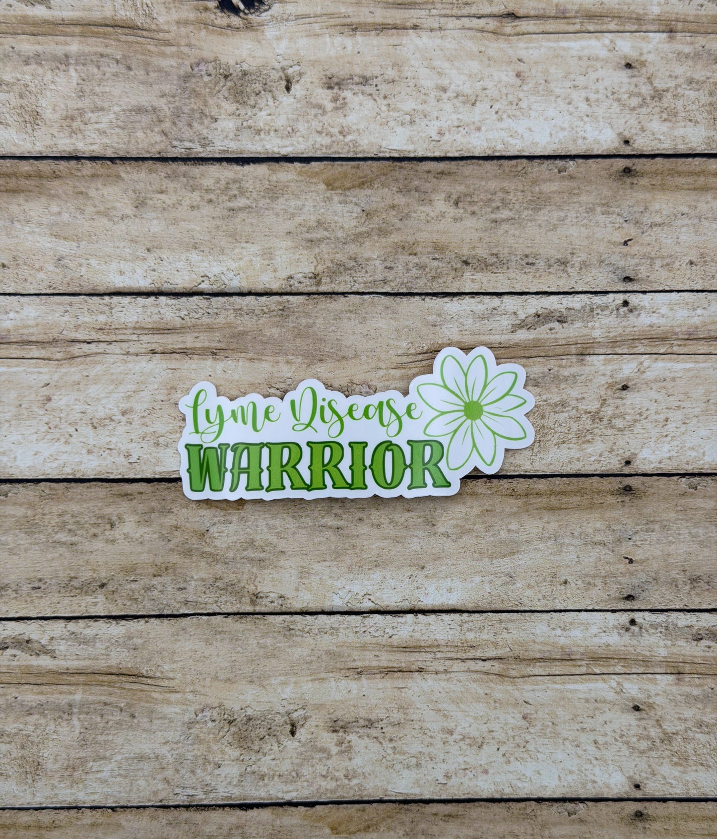 Lyme Disease Warrior Flower Sticker or Magnet