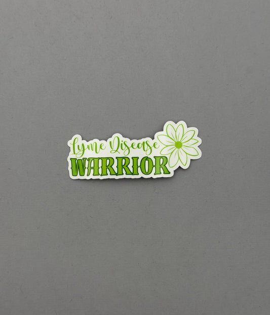 Lyme Disease Warrior Flower Sticker or Magnet