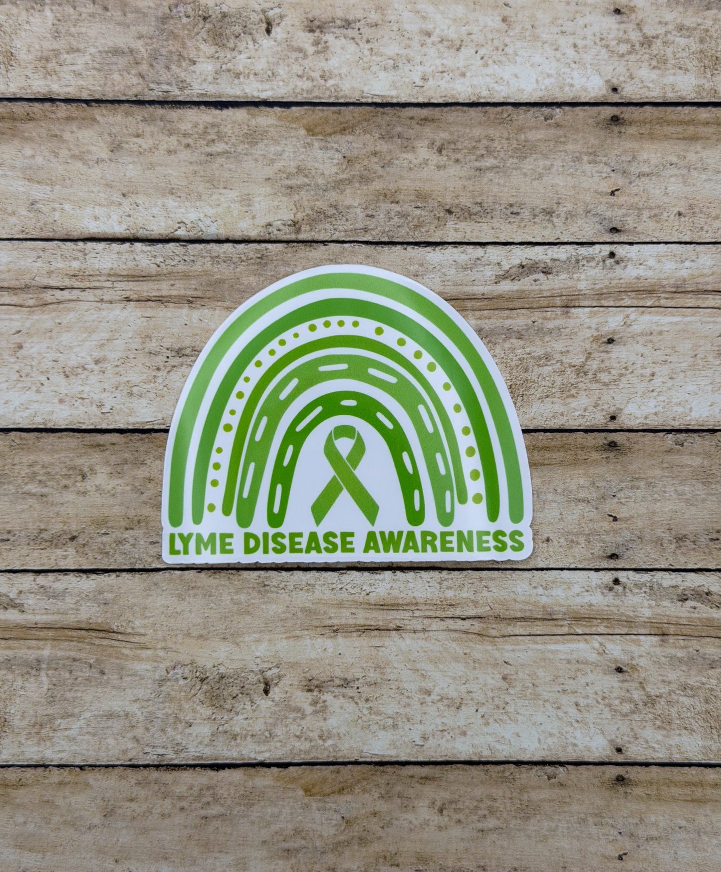 Lyme Disease Awareness Rainbow Sticker or Magnet