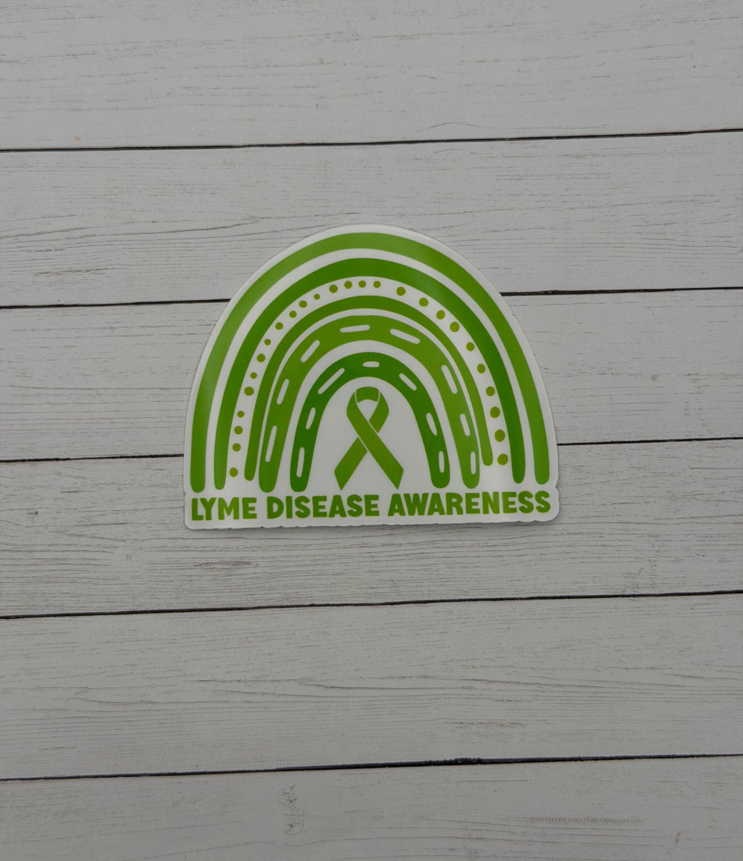 Lyme Disease Awareness Rainbow Sticker or Magnet