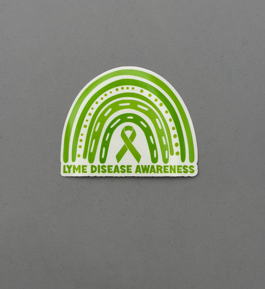 Lyme Disease Awareness Rainbow Sticker or Magnet