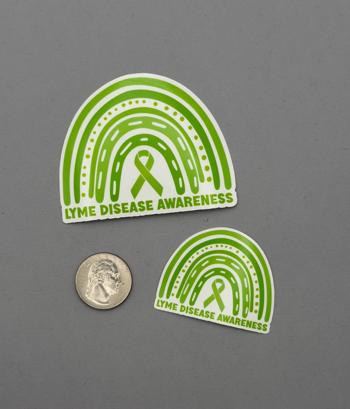 Lyme Disease Awareness Rainbow Sticker or Magnet
