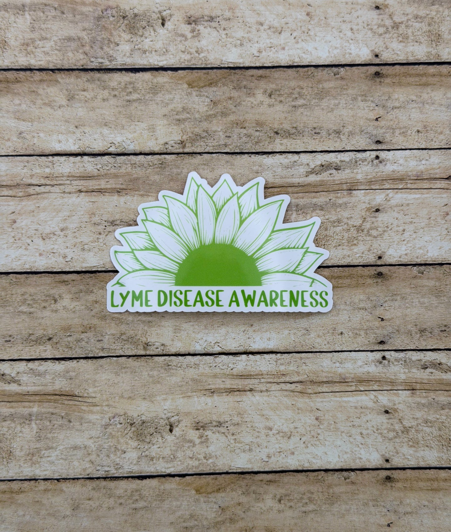 Lyme Disease Awareness Sunflower Sticker or Magnet