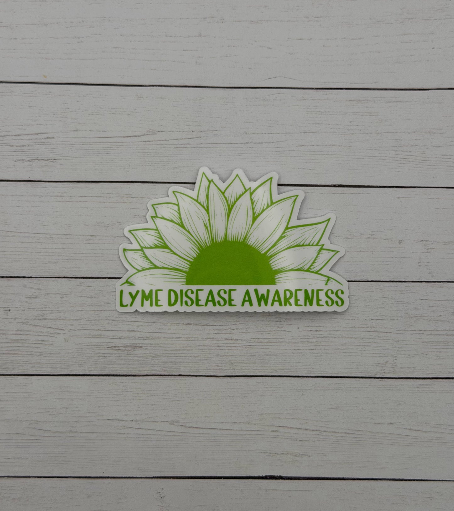 Lyme Disease Awareness Sunflower Sticker or Magnet