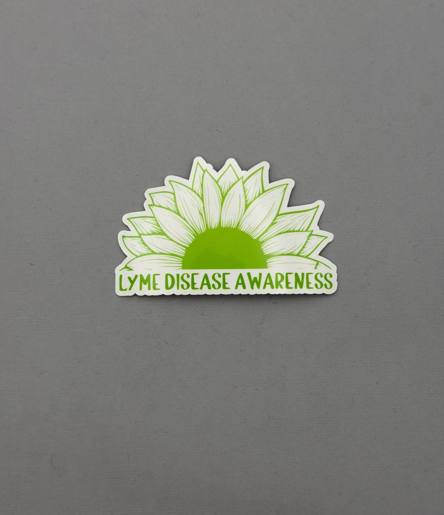 Lyme Disease Awareness Sunflower Sticker or Magnet