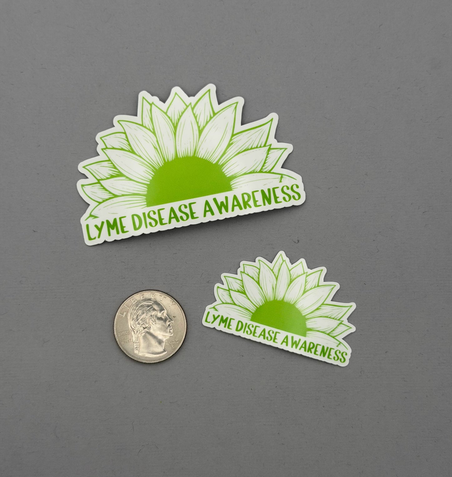 Lyme Disease Awareness Sunflower Sticker or Magnet