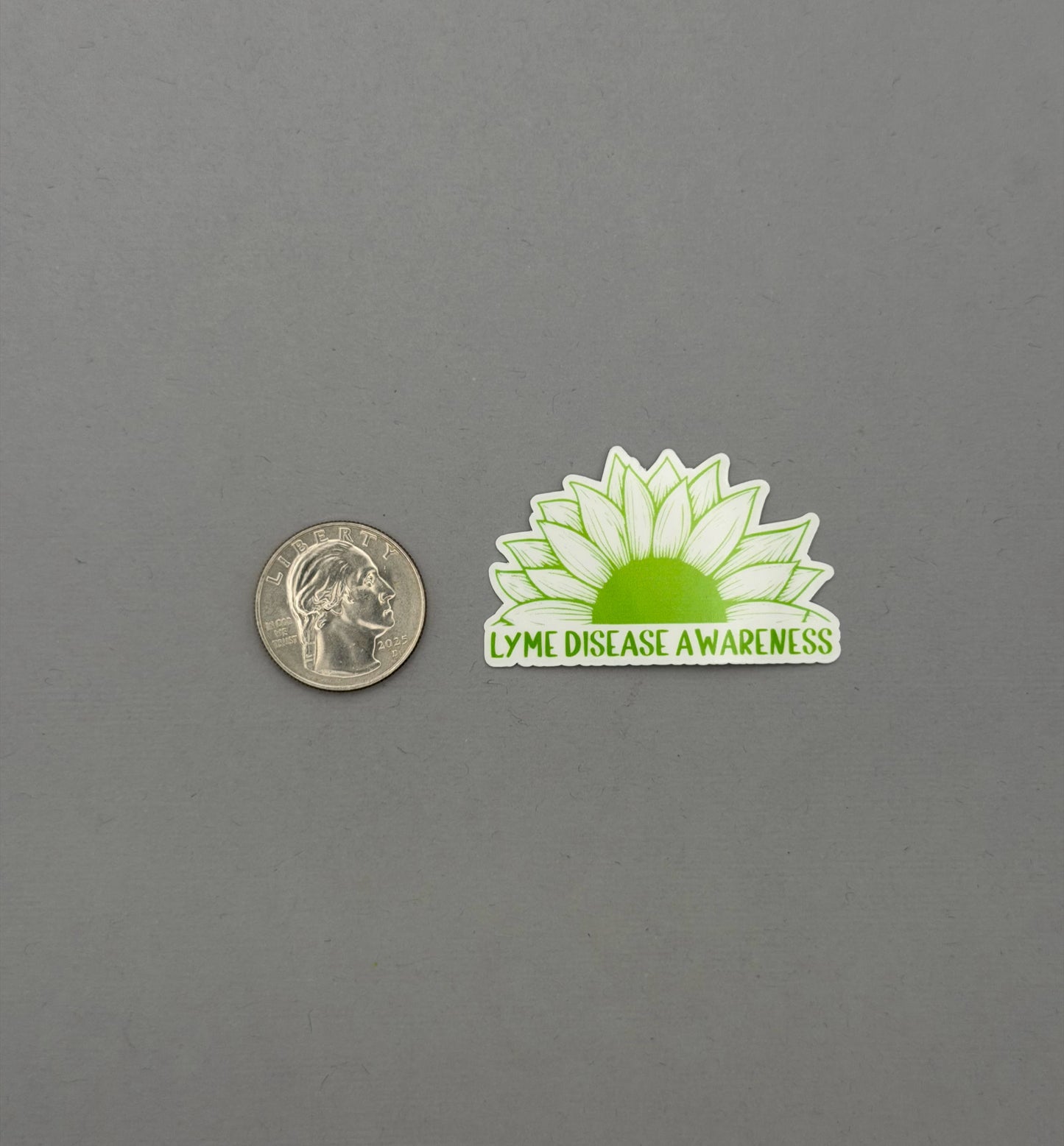 Lyme Disease Awareness Sunflower Sticker or Magnet