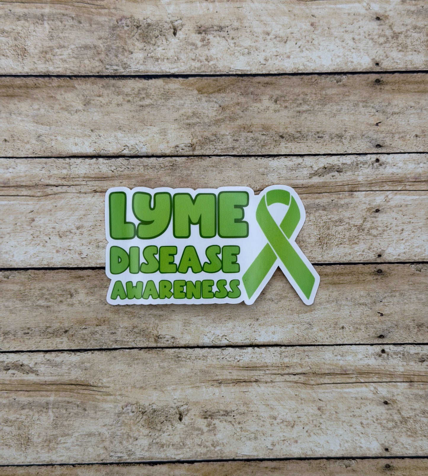 Lyme Disease Awareness with Ribbon Sticker or Magnet