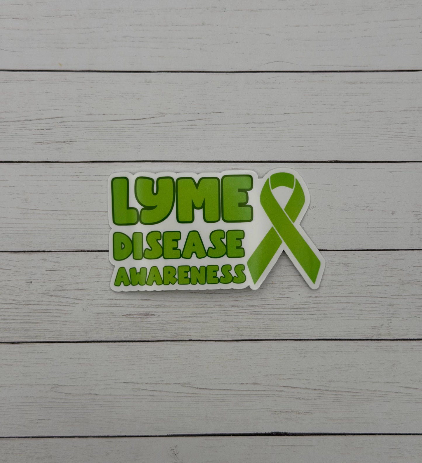 Lyme Disease Awareness with Ribbon Sticker or Magnet