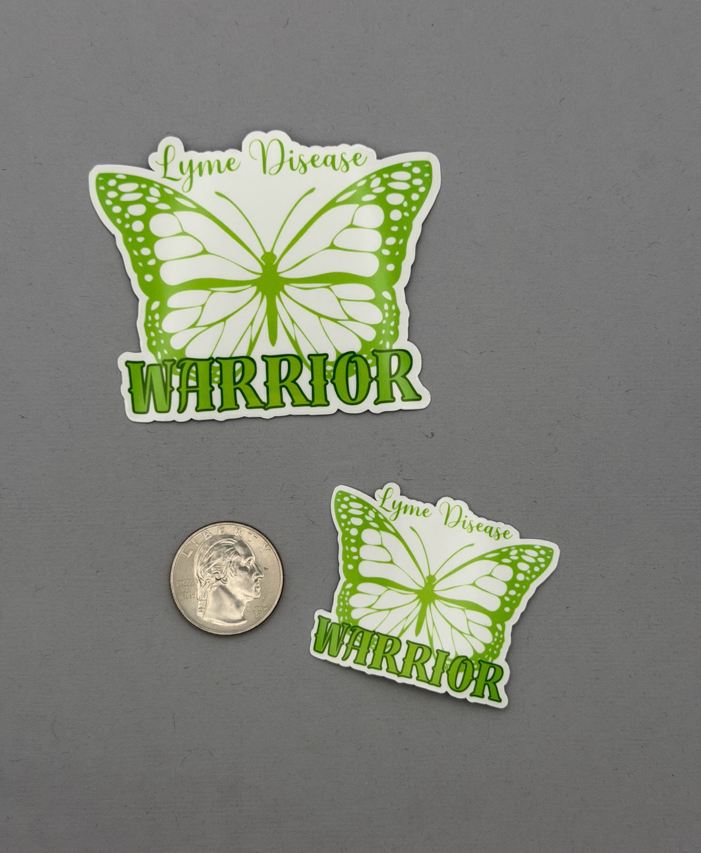 Lyme Disease Warrior Butterfly Sticker or Magnet