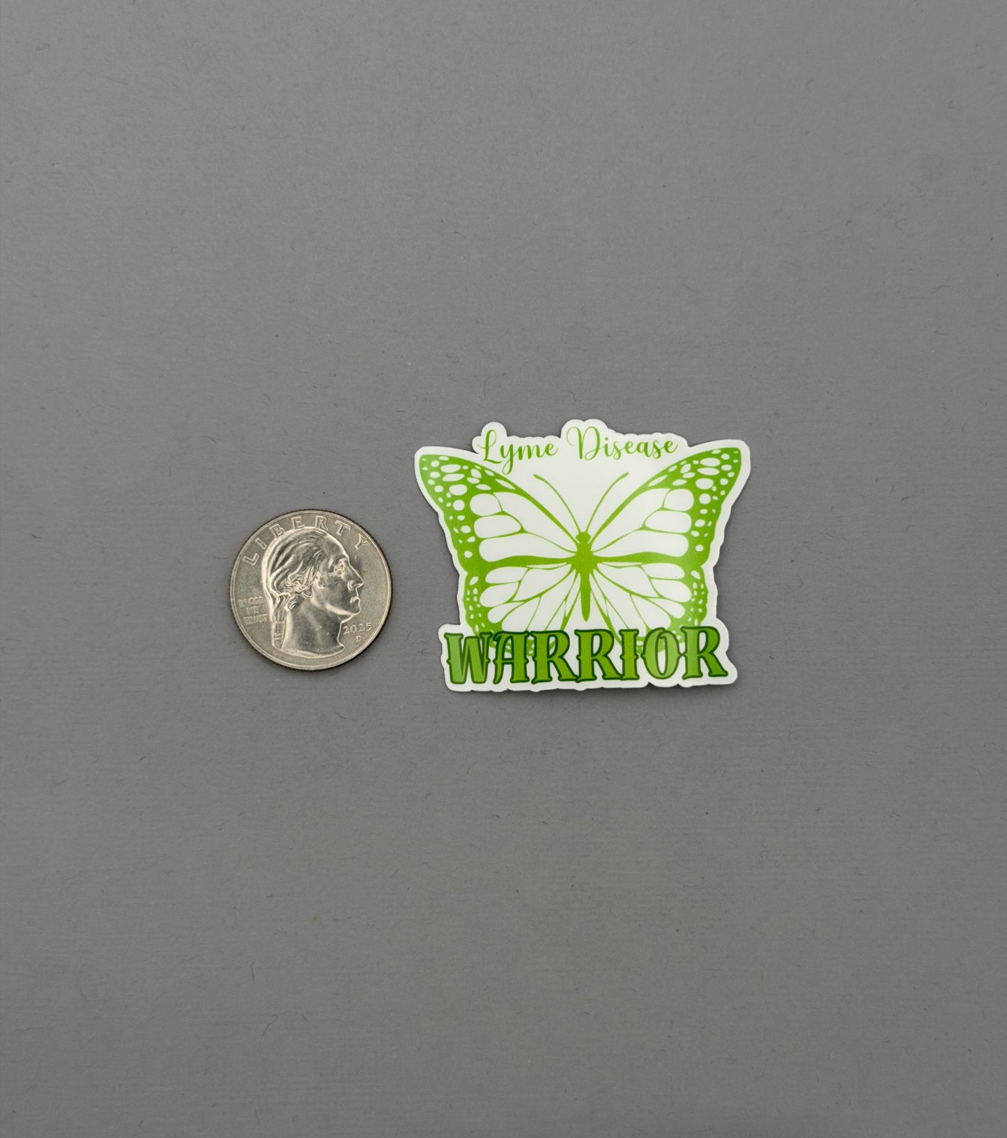 Lyme Disease Warrior Butterfly Sticker or Magnet