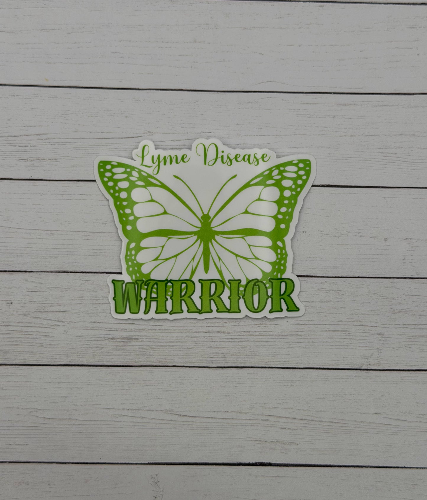 Lyme Disease Warrior Butterfly Sticker or Magnet