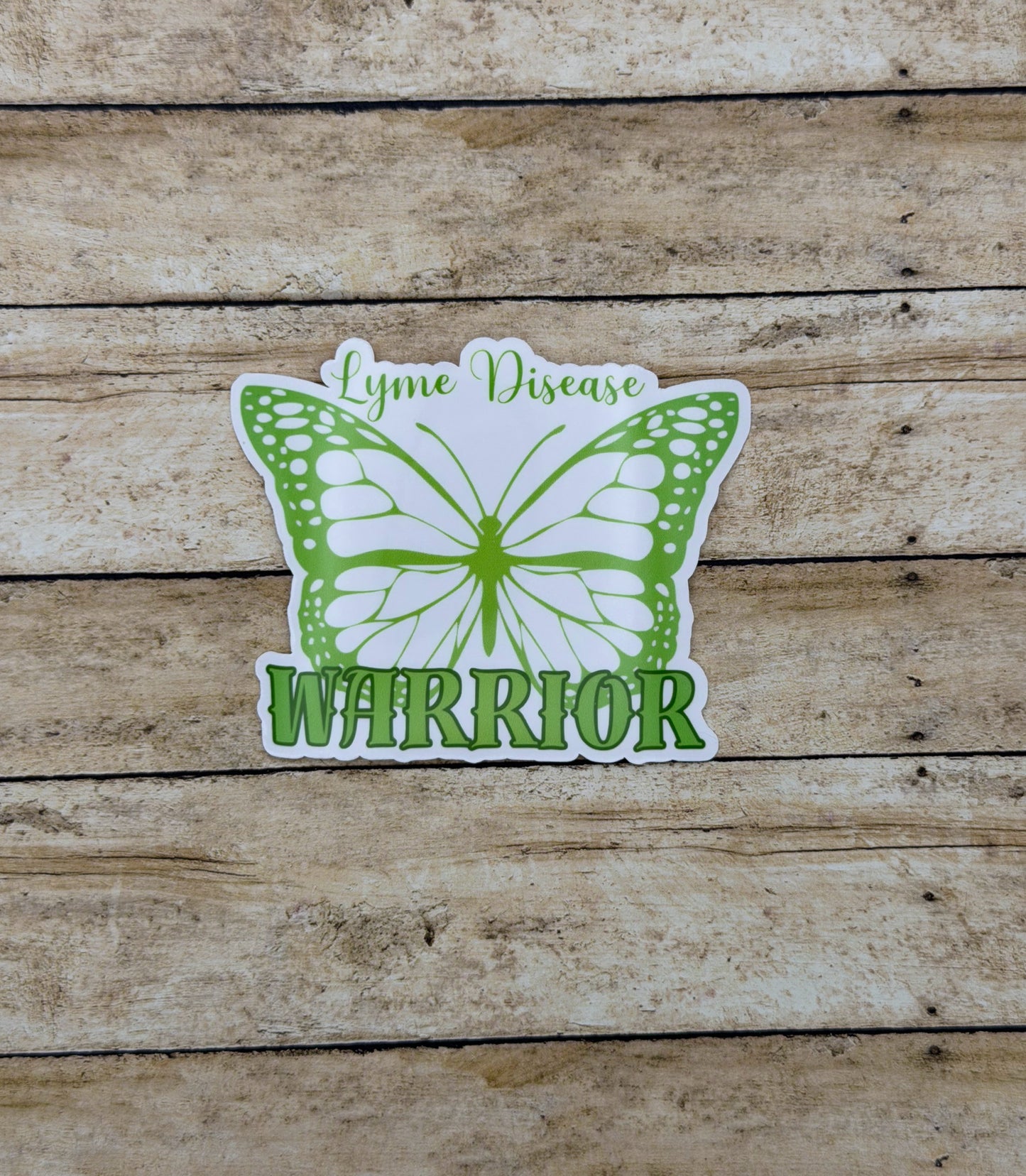 Lyme Disease Warrior Butterfly Sticker or Magnet