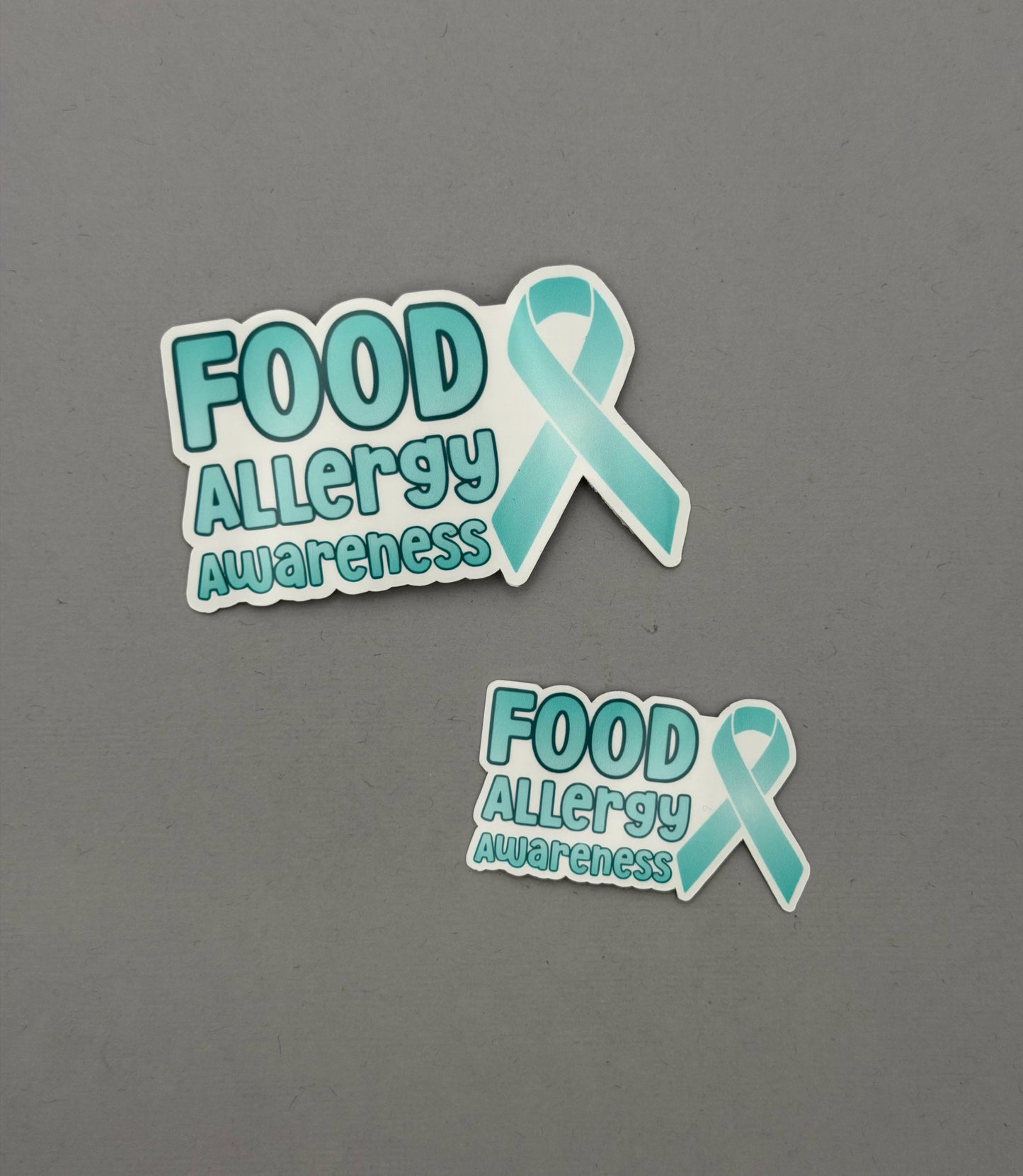 Food Allergy Awareness with Ribbon Sticker or Magnet