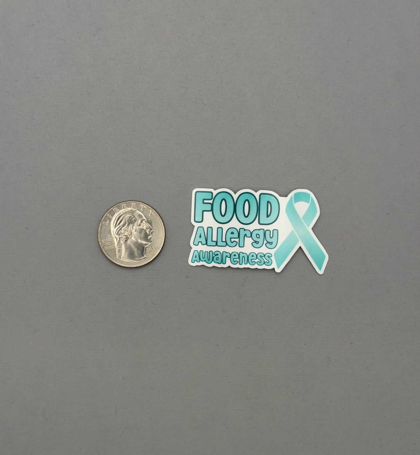 Food Allergy Awareness with Ribbon Sticker or Magnet