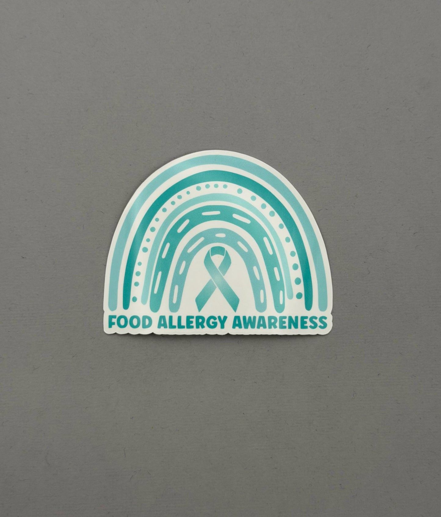 Food Allergy Awareness Rainbow Sticker or Magnet