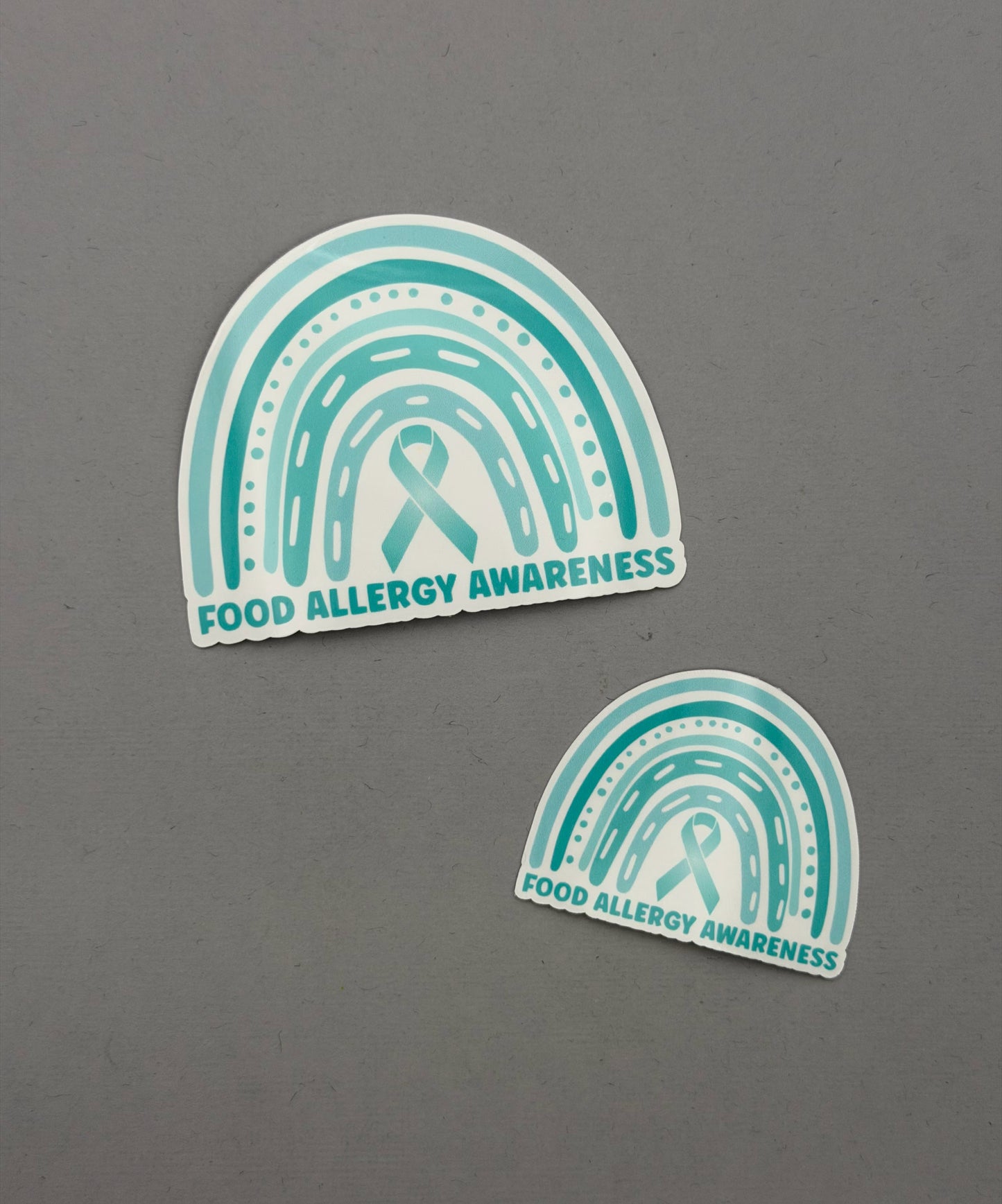 Food Allergy Awareness Rainbow Sticker or Magnet
