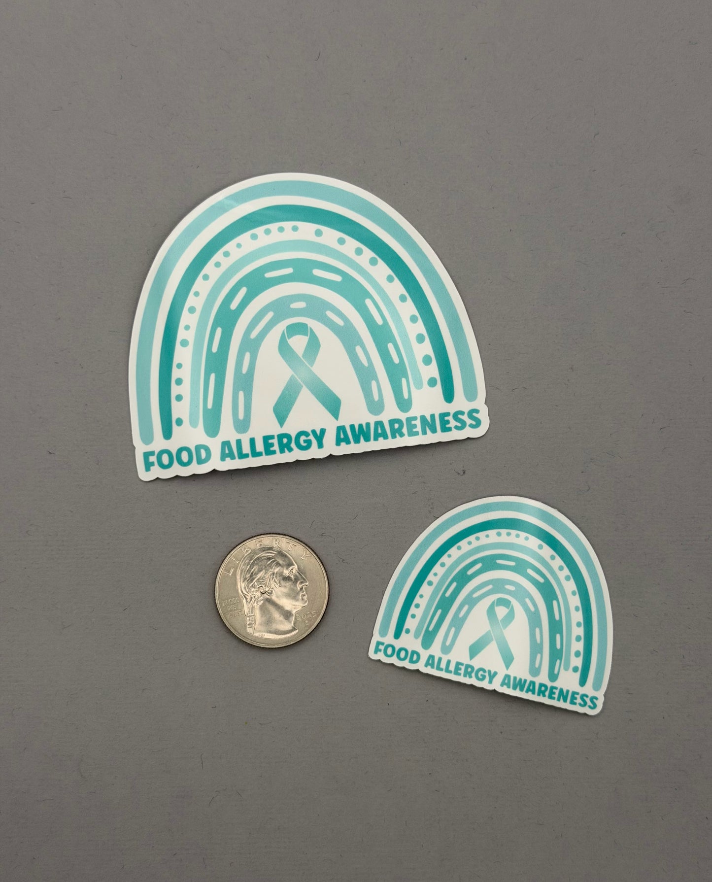 Food Allergy Awareness Rainbow Sticker or Magnet