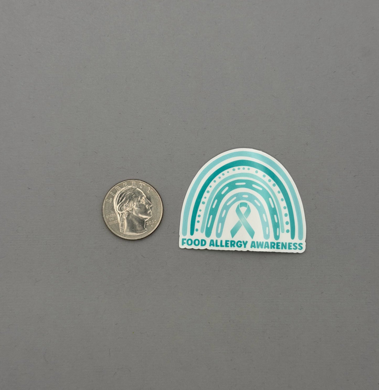 Food Allergy Awareness Rainbow Sticker or Magnet