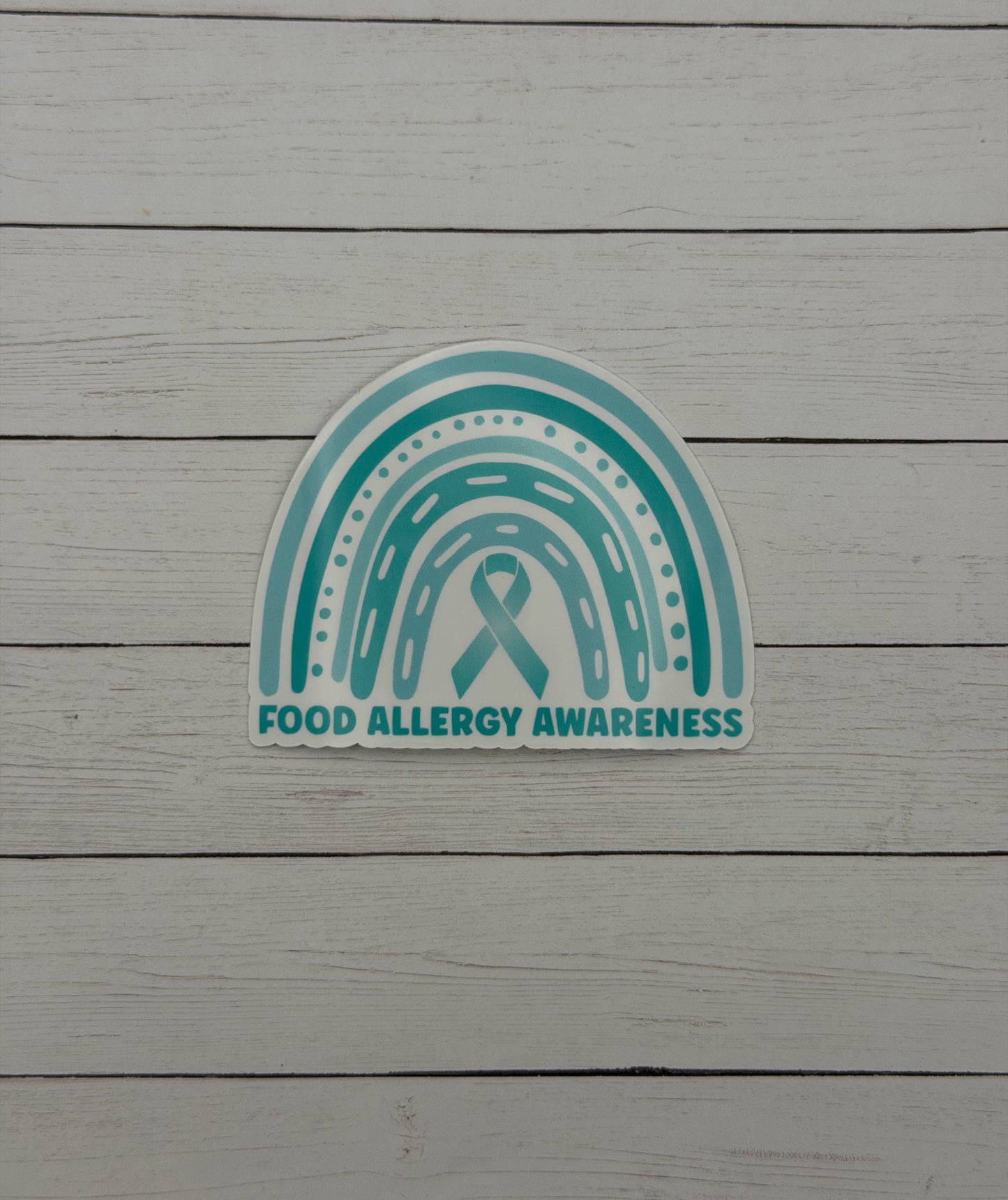 Food Allergy Awareness Rainbow Sticker or Magnet