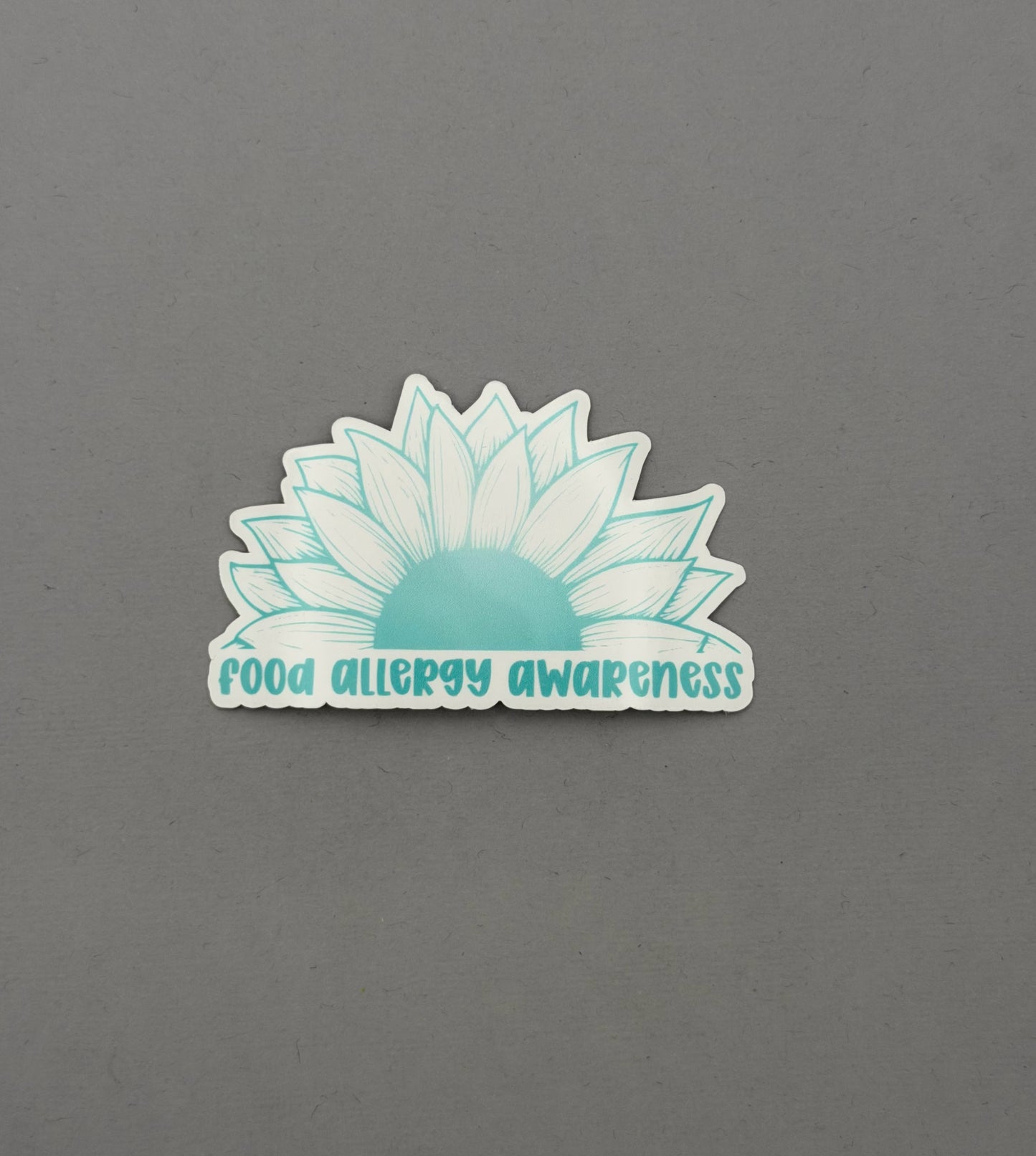 Food Allergy Awareness Sunflower Sticker or Magnet