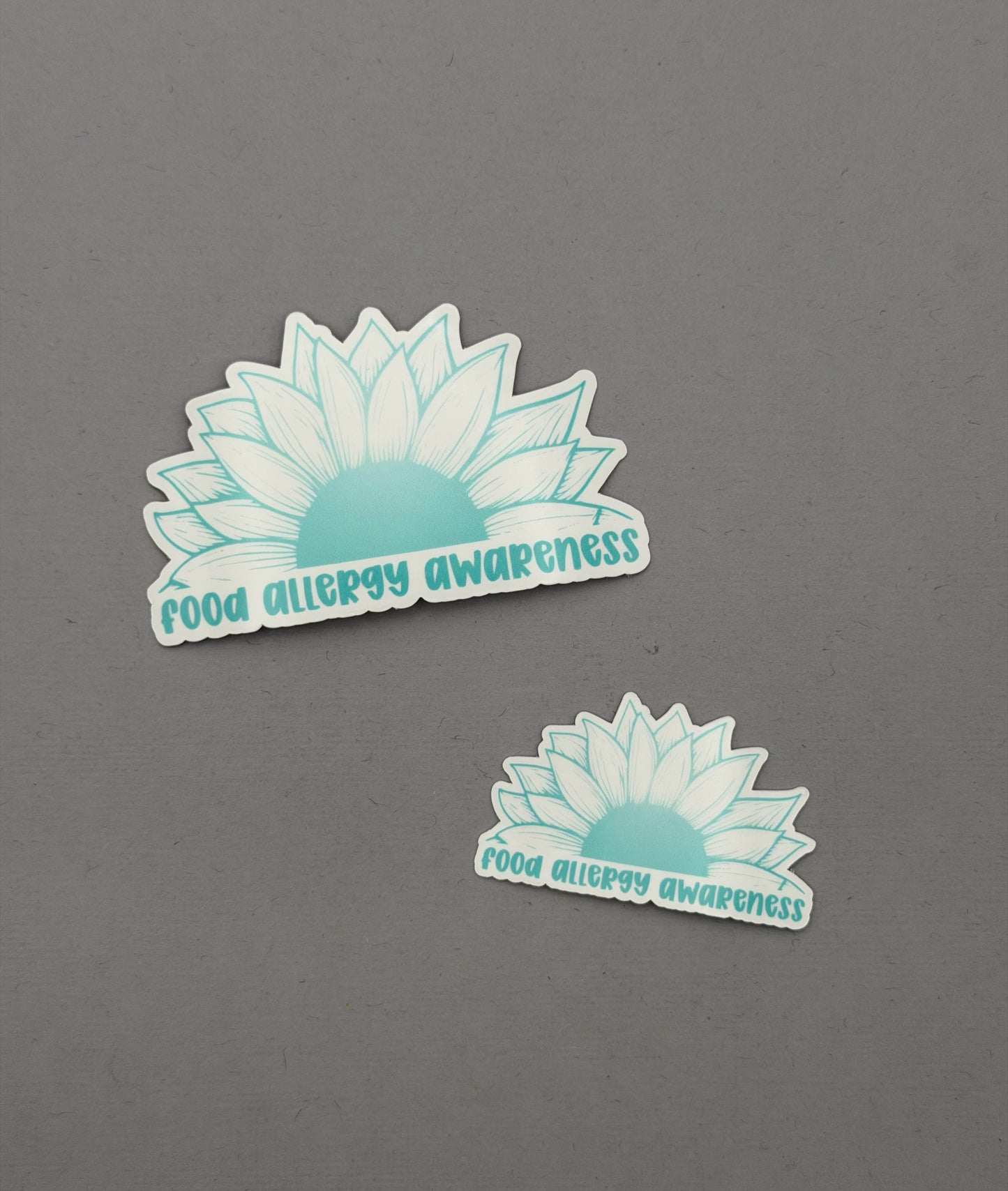 Food Allergy Awareness Sunflower Sticker or Magnet