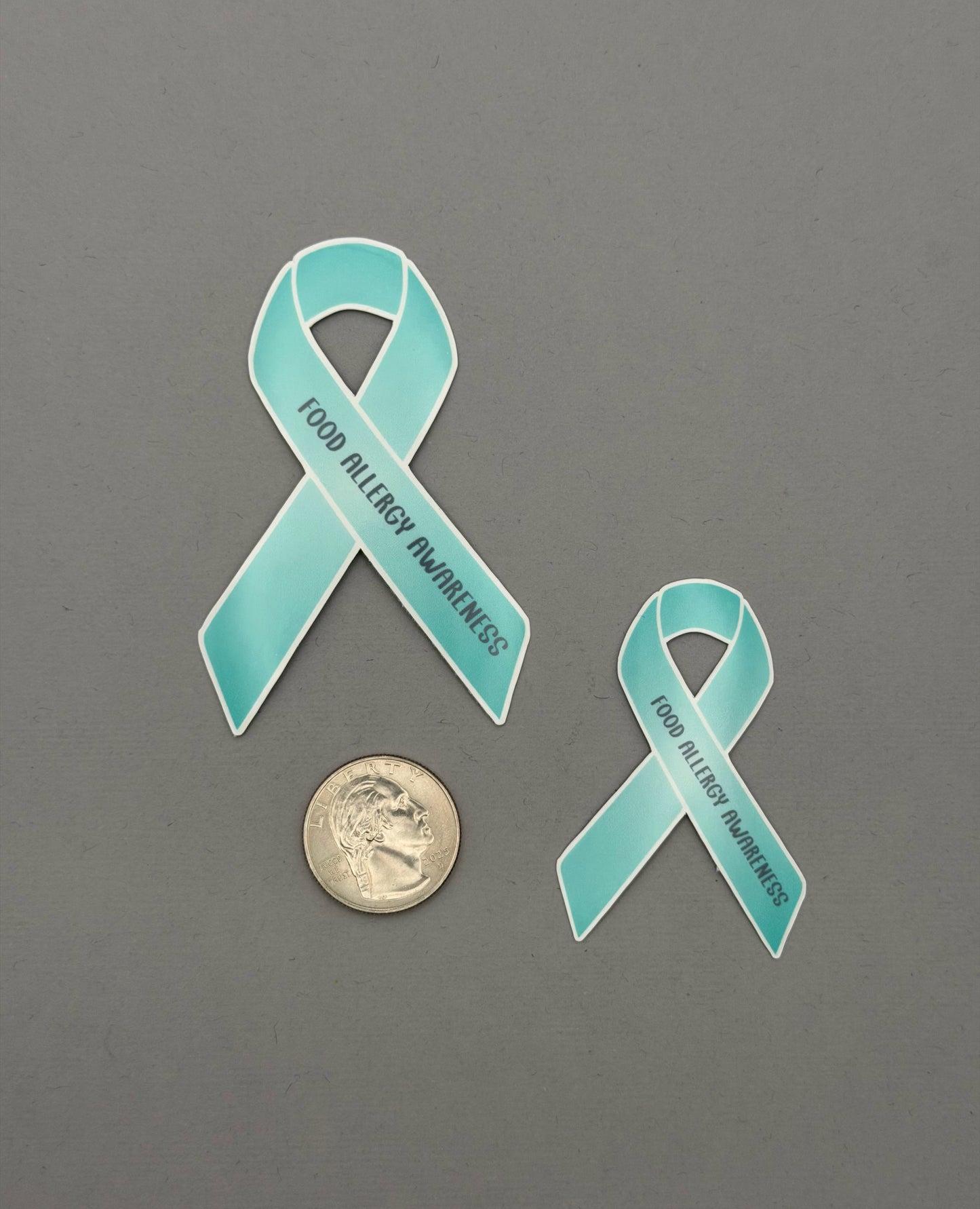 Food Allergy Awareness Ribbon Sticker or Magnet